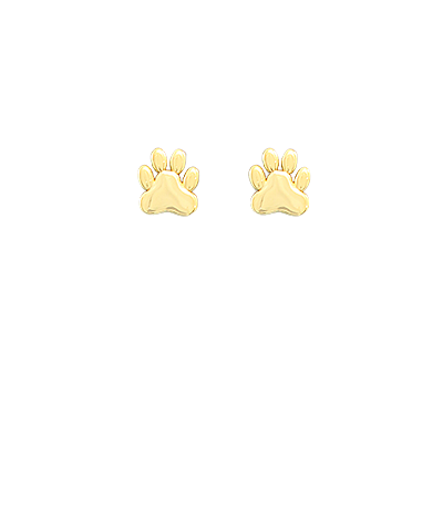 Gold Dipped Paw Studs