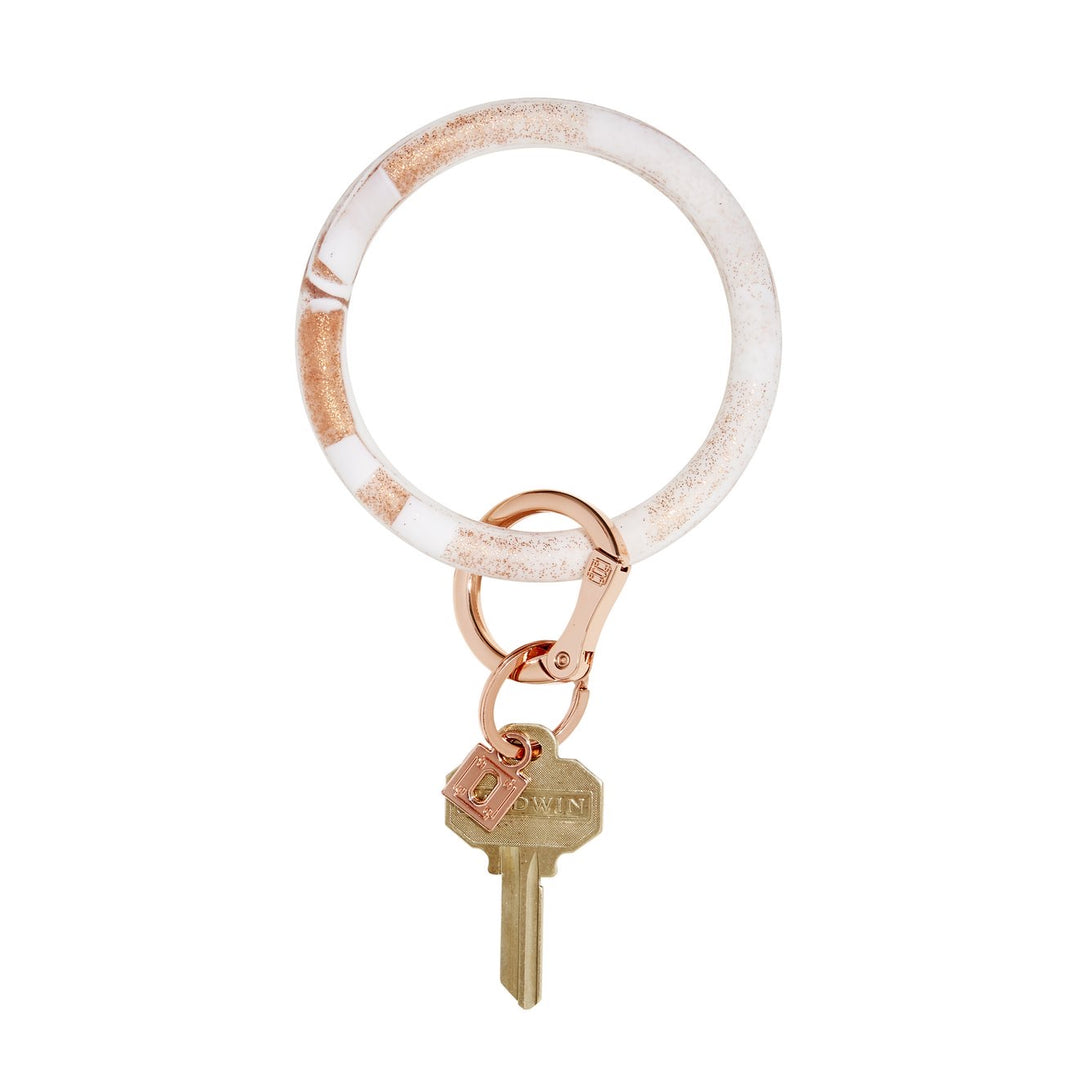 Rose Gold Marble Oventure Key Ring