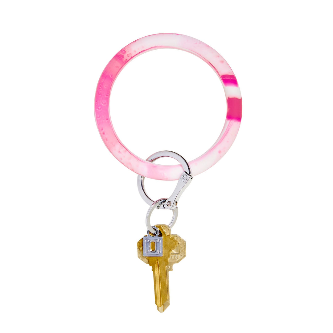 Tickled Pink Marble Oventure Key Ring